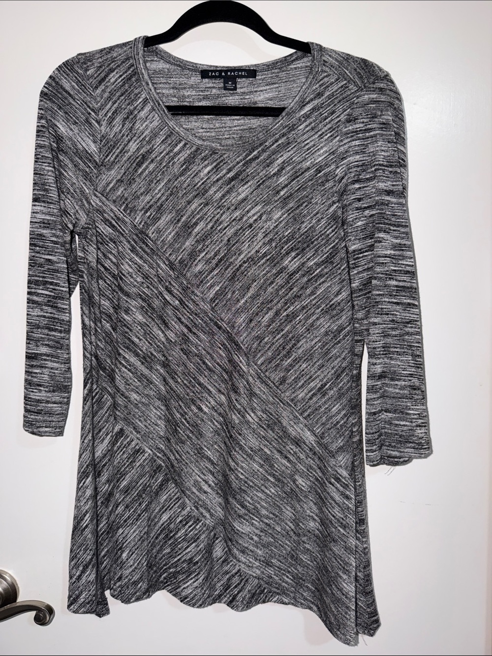 Zac & Rachel Heathered Gray Knit Top